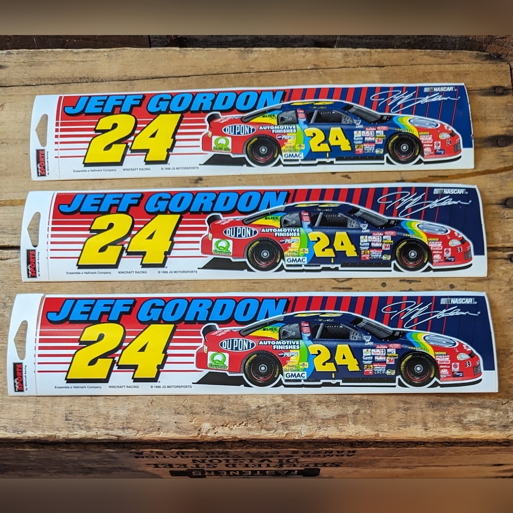 1998 NASCAR Bumper Stickers Jeff Gordon Bundle
